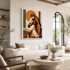 Geometric Horse Canvas Wall Art Aura Canvas