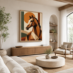 Geometric Horse Canvas Wall Art Aura Canvas