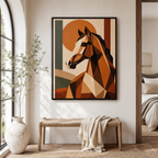 Geometric Horse Canvas Wall Art Aura Canvas