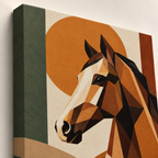 Geometric Horse Canvas Wall Art Aura Canvas
