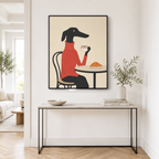 Greyhound coffee canvas wall art entryway mockup
