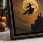 Halloween Witch Castle Canvas Wall Art Aura Canvas