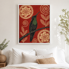 Hummingbird Canvas Wall Art bedroom mockup