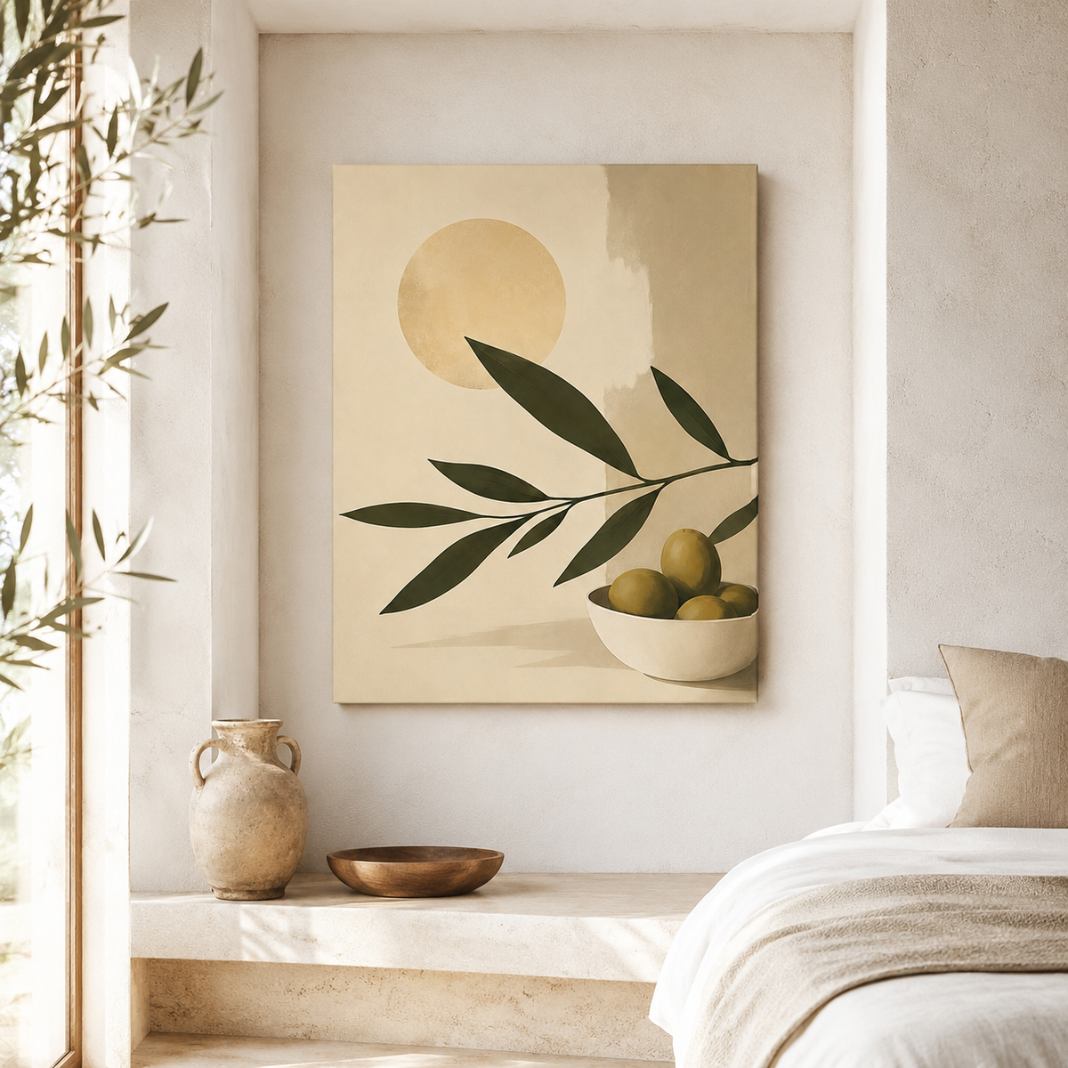 Olive Branch Canvas Wall Art unframed canvas