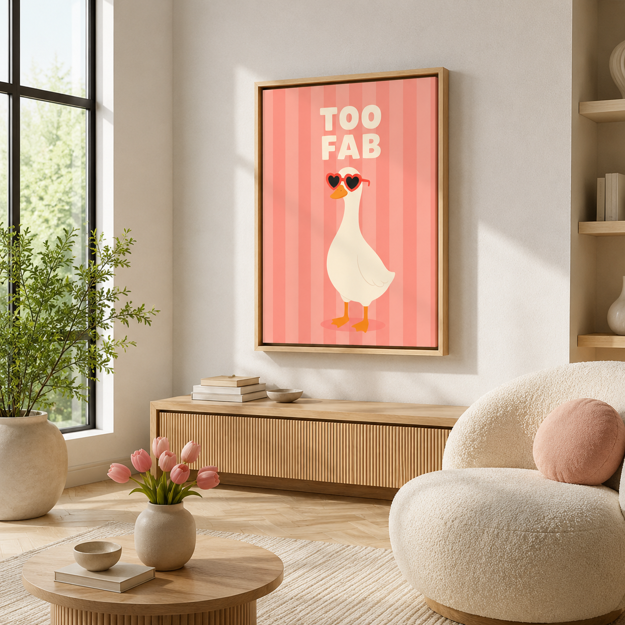 Too Fab Goose Canvas Wall Art Aura Canvas