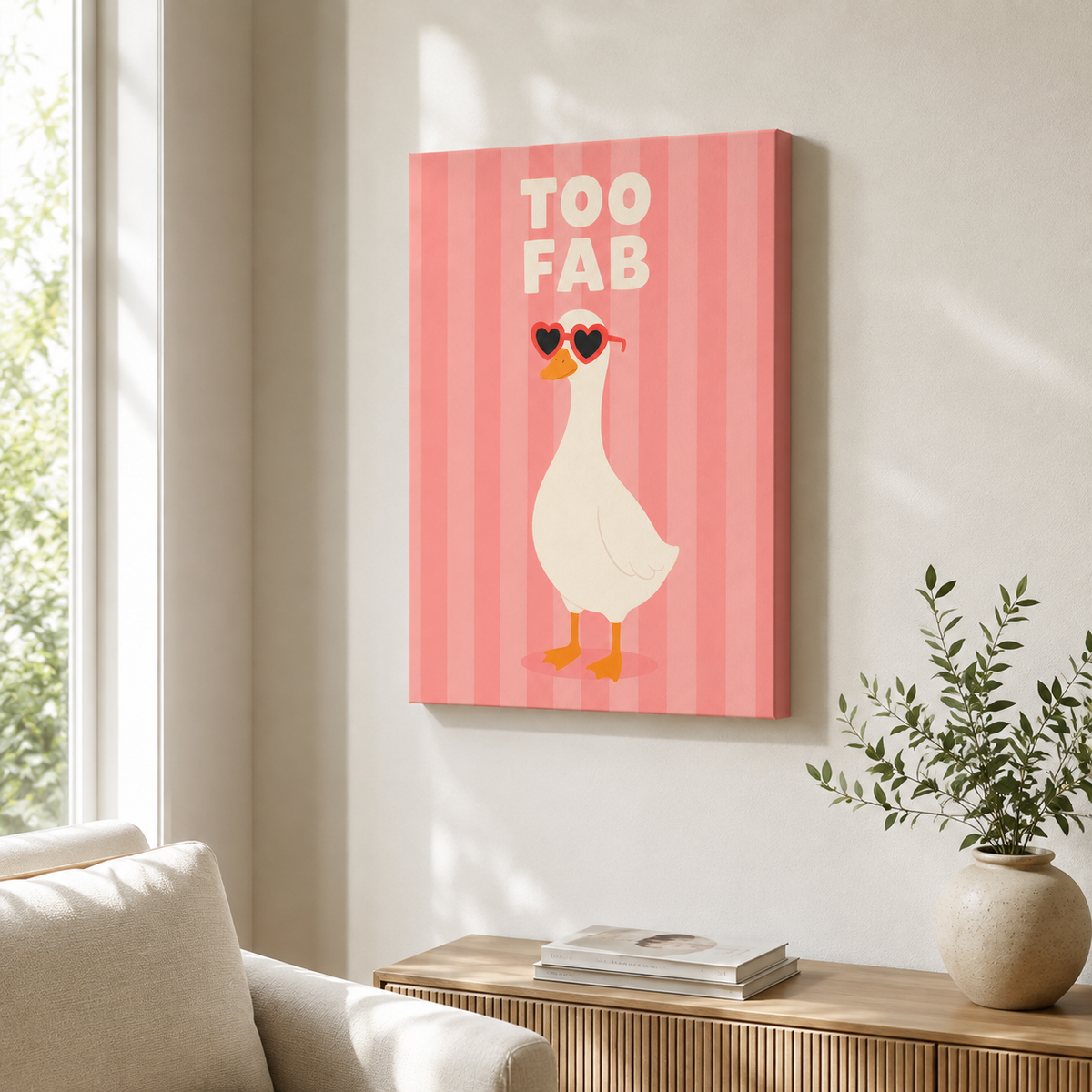 Too Fab Goose Canvas Wall Art Aura Canvas