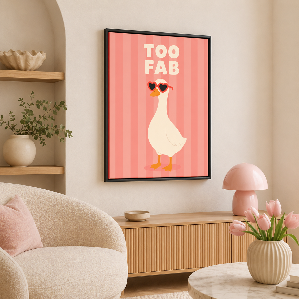 Too Fab Goose Canvas Wall Art Aura Canvas