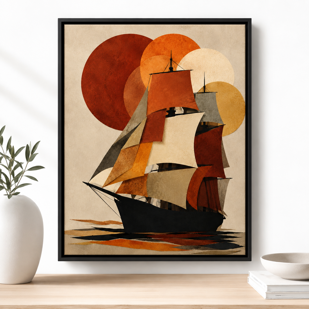 Vintage Sailboat Canvas Wall Art main image