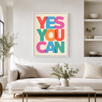 Yes You Can Canvas Wall Art Aura Canvas
