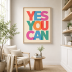 Yes You Can Canvas Wall Art Aura Canvas