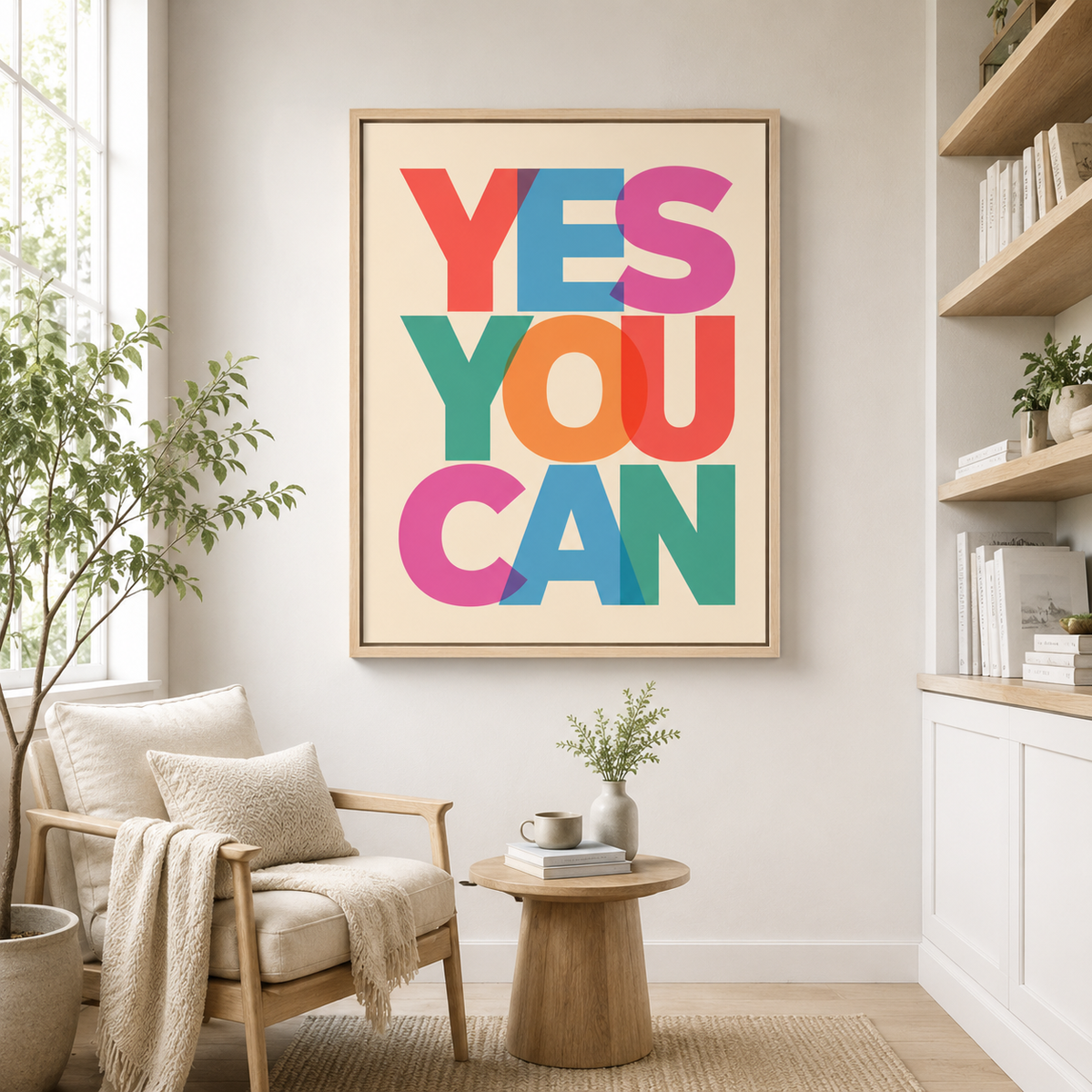 Yes You Can Canvas Wall Art Aura Canvas
