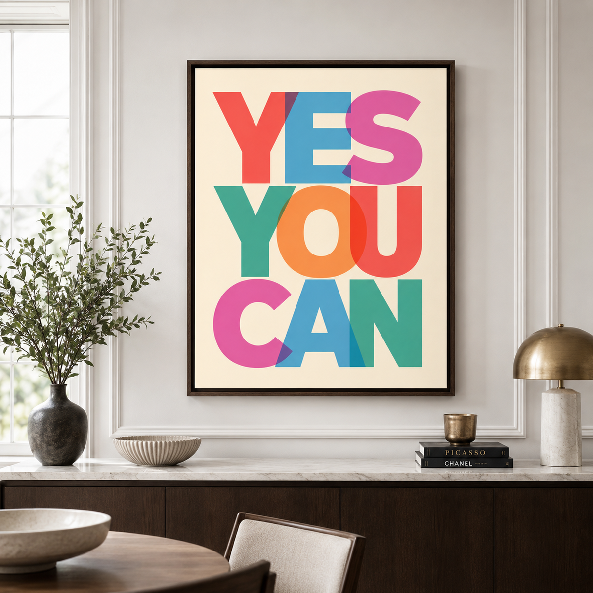 Yes You Can Canvas Wall Art Aura Canvas