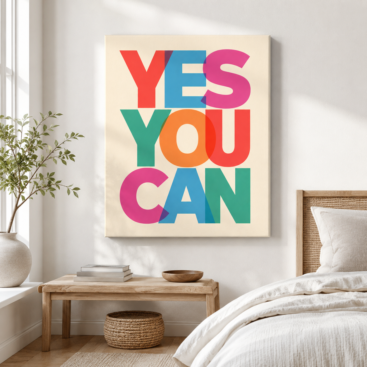 Yes You Can Canvas Wall Art Aura Canvas