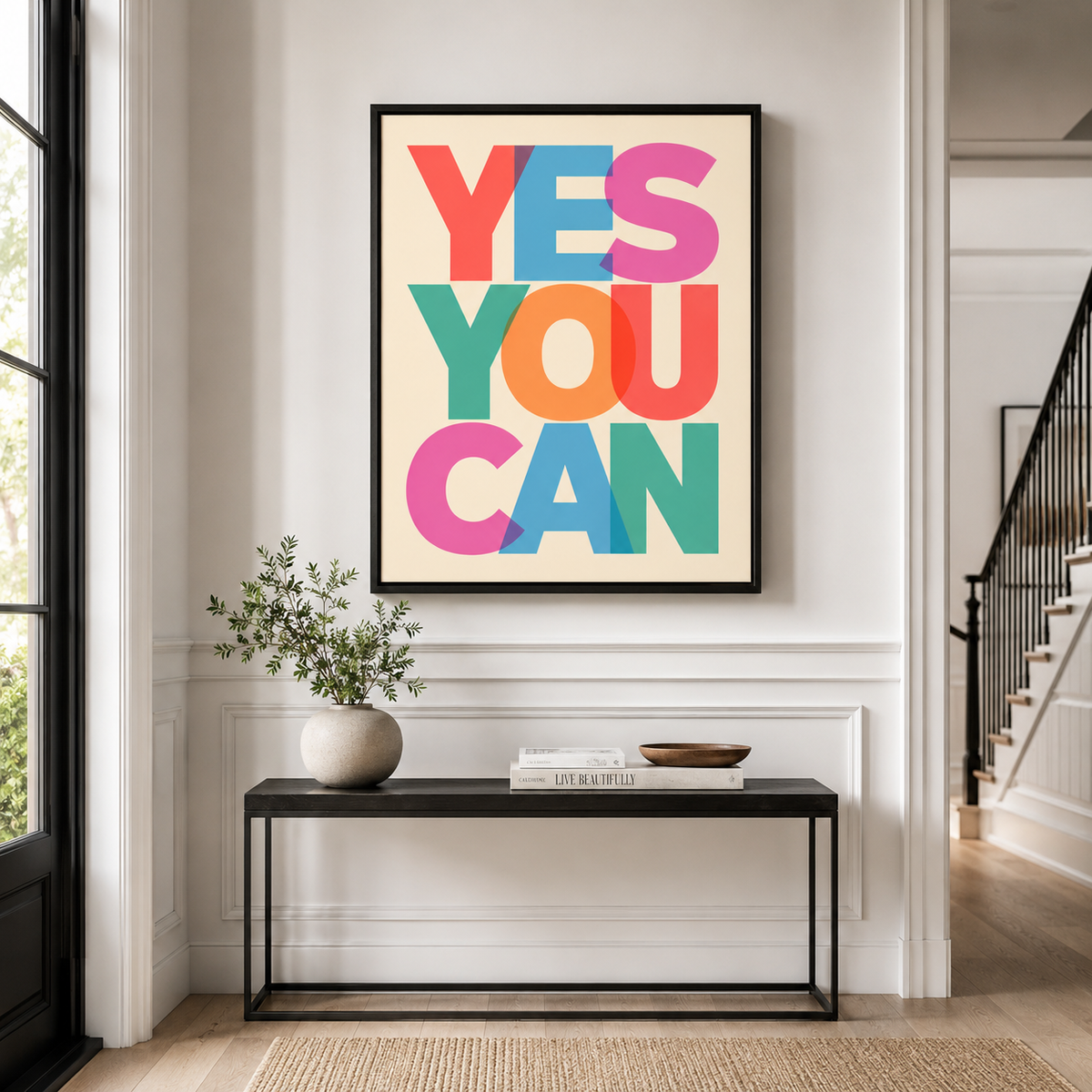 Yes You Can Canvas Wall Art Aura Canvas