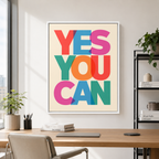 Yes You Can Canvas Wall Art Aura Canvas