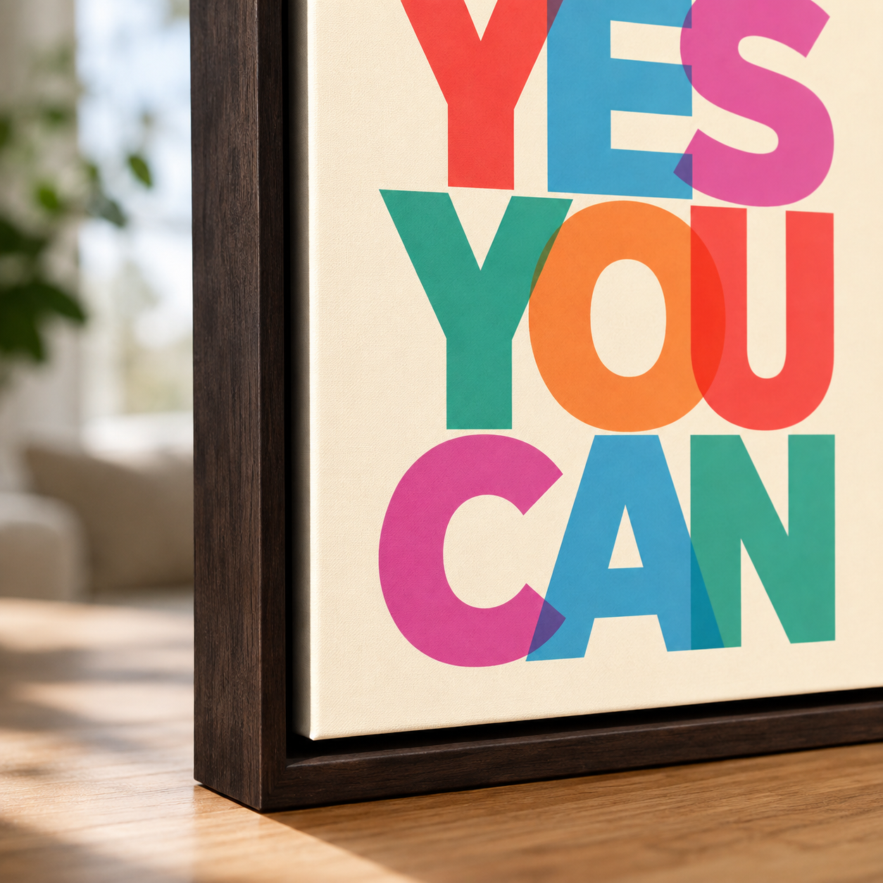 Yes You Can Canvas Wall Art Aura Canvas